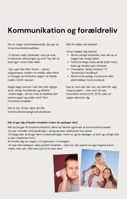 E-bog AI og ChatGPT for Børnefamilier